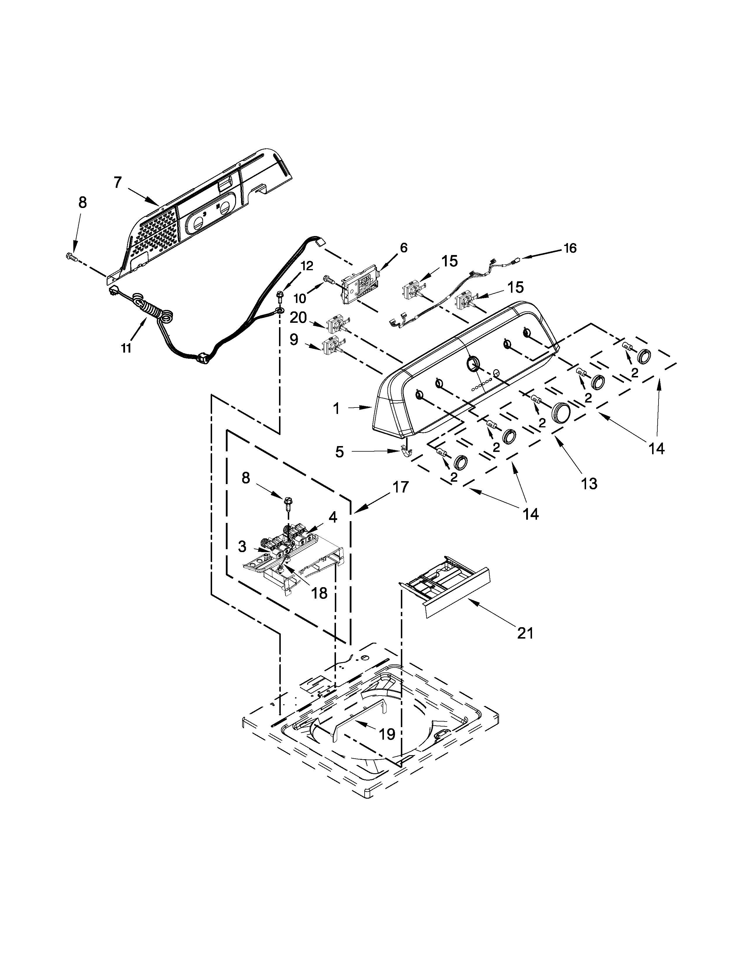 Console and water inlet parts