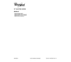 Whirlpool YWED97HEDC0 cover sheet diagram