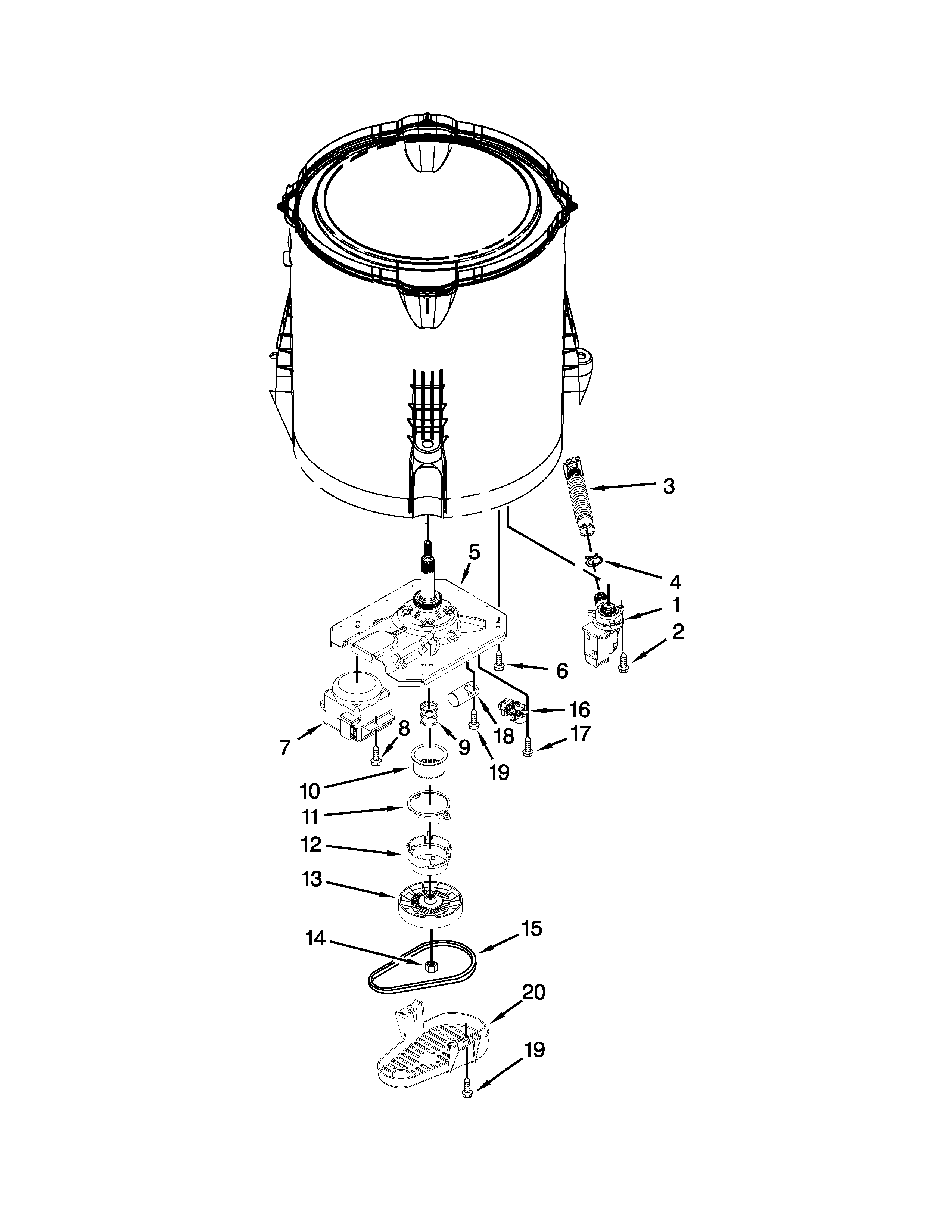 GEARCASE, MOTOR AND PUMP PARTS