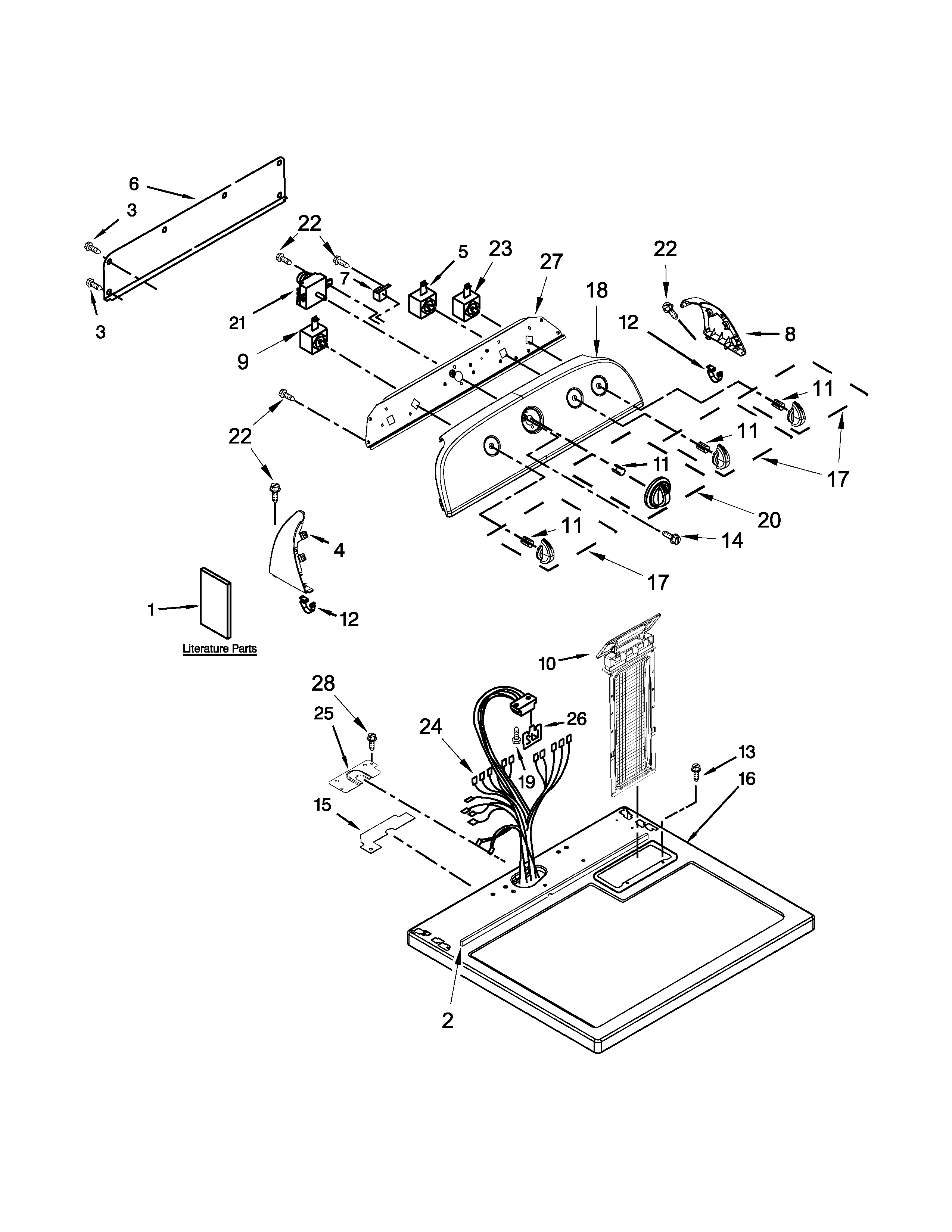 Top and console parts