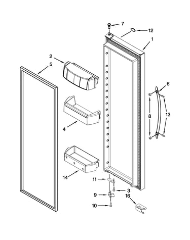 Refrigerator door parts