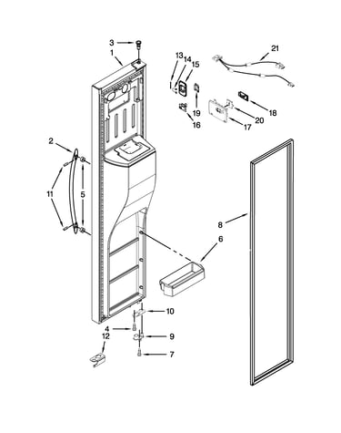 Freezer door parts
