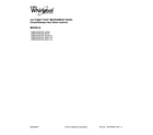 Whirlpool YWMH53520CB0 cover sheet diagram