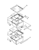Refrigerator shelf parts