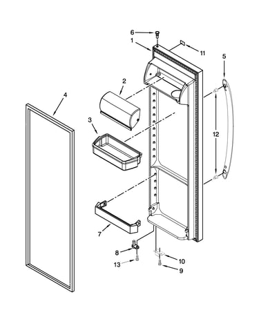 Refrigerator door parts