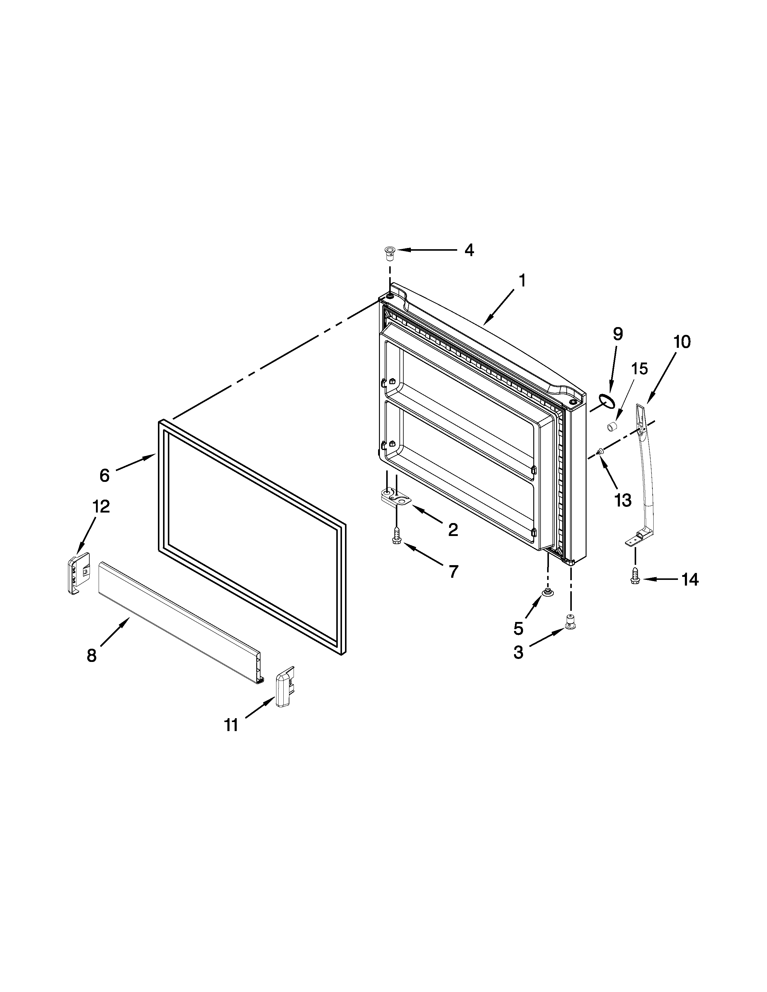 Freezer door parts