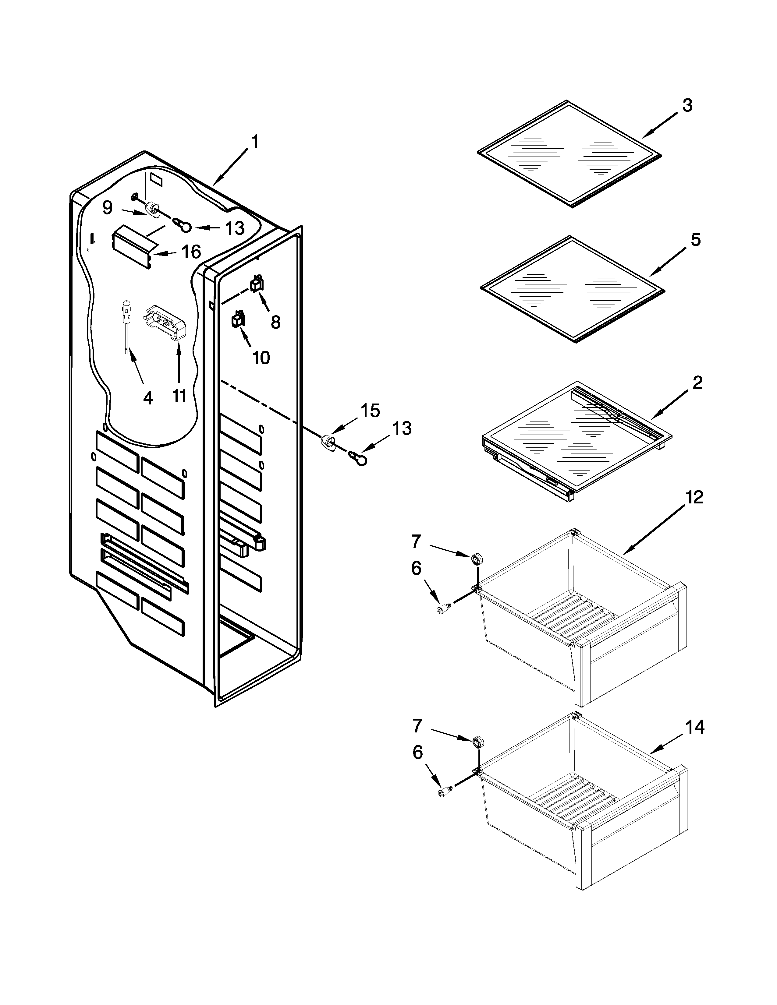 FREEZER LINER PARTS