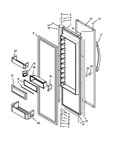 Refrigerator door parts