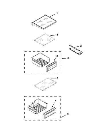 Refrigerator shelf parts