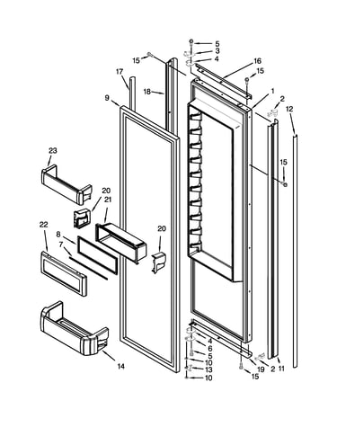 Refrigerator door parts