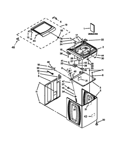 Top and cabinet parts