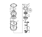 Maytag MVWB725BG0 motor, basket and tub parts diagram