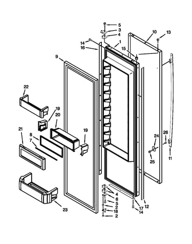 Refrigerator door parts