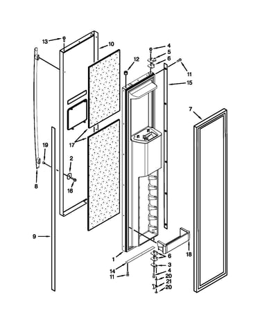 Freezer door parts