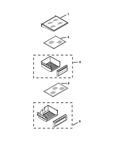 Refrigerator shelf parts