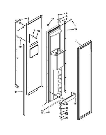 Freezer door parts