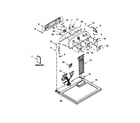 Whirlpool WGD4870BW0 top and console parts diagram