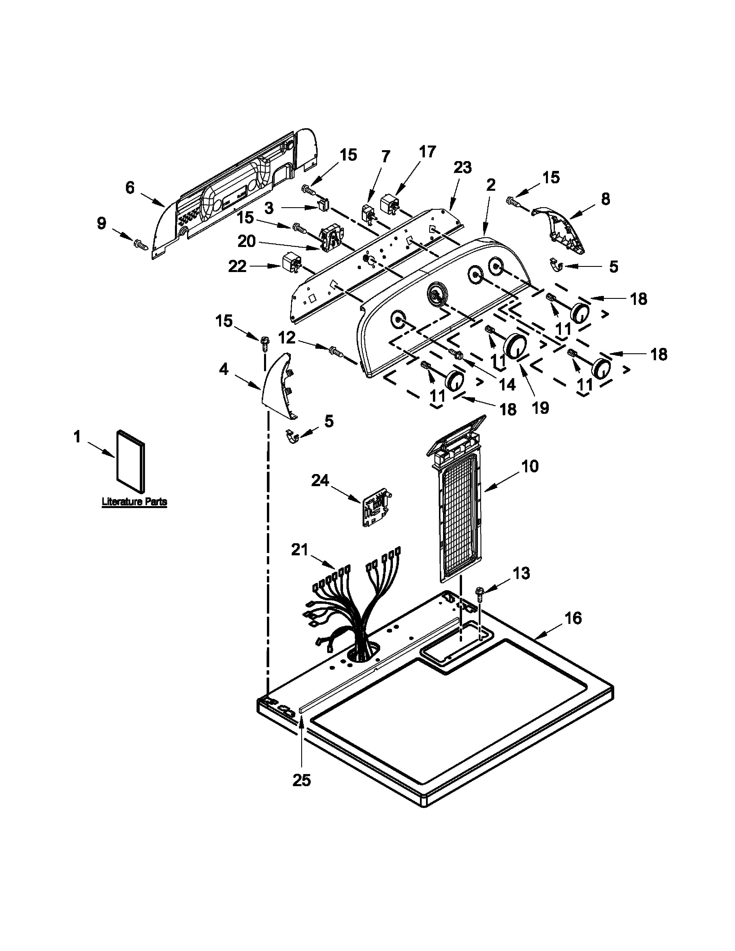 Top and console parts