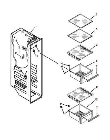 Freezer liner parts