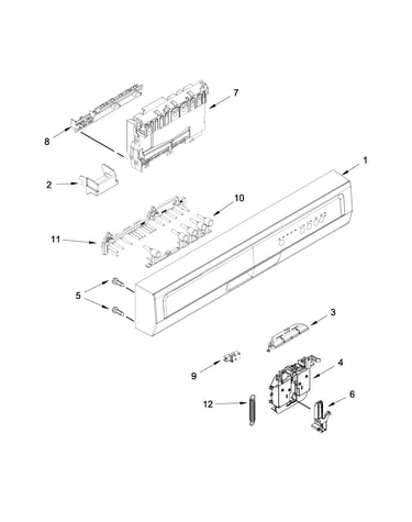 Control panel and latch parts