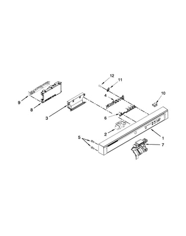 Control panel and latch parts