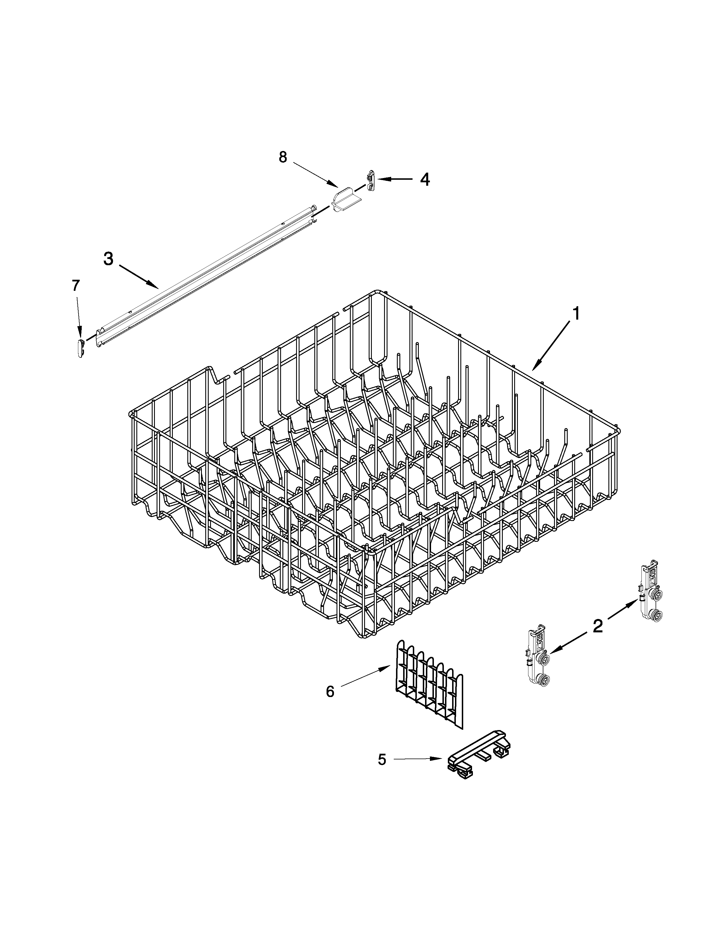 UPPER RACK AND TRACK PARTS
