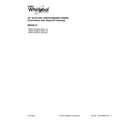 Whirlpool YWFE710H0DH0 cover sheet diagram
