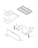 Drawer and rack parts