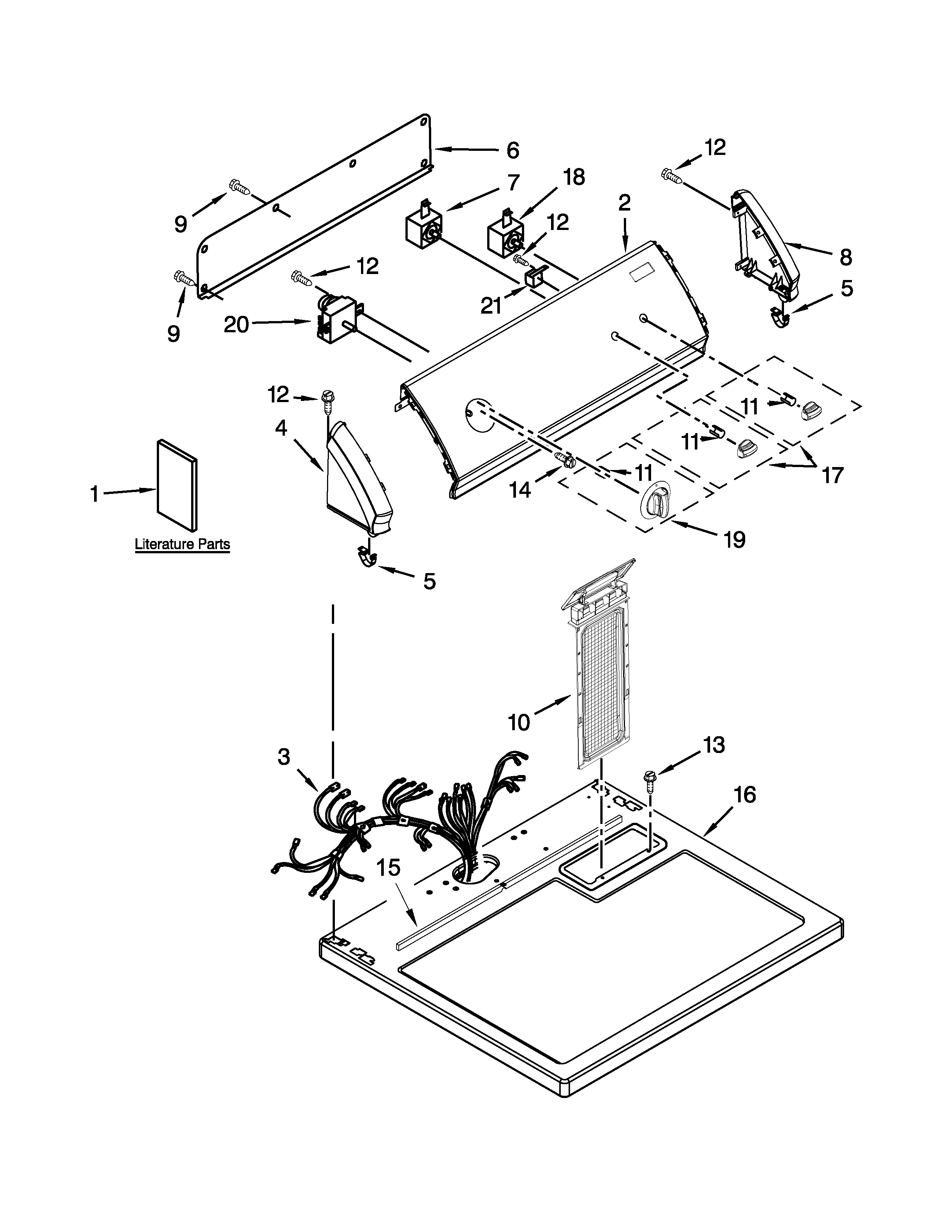Top and console parts