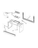 Cabinet and installation parts