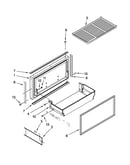 Freezer door and basket parts