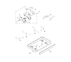 Maytag MGC9530DS00 burner box, gas valves and switch parts diagram