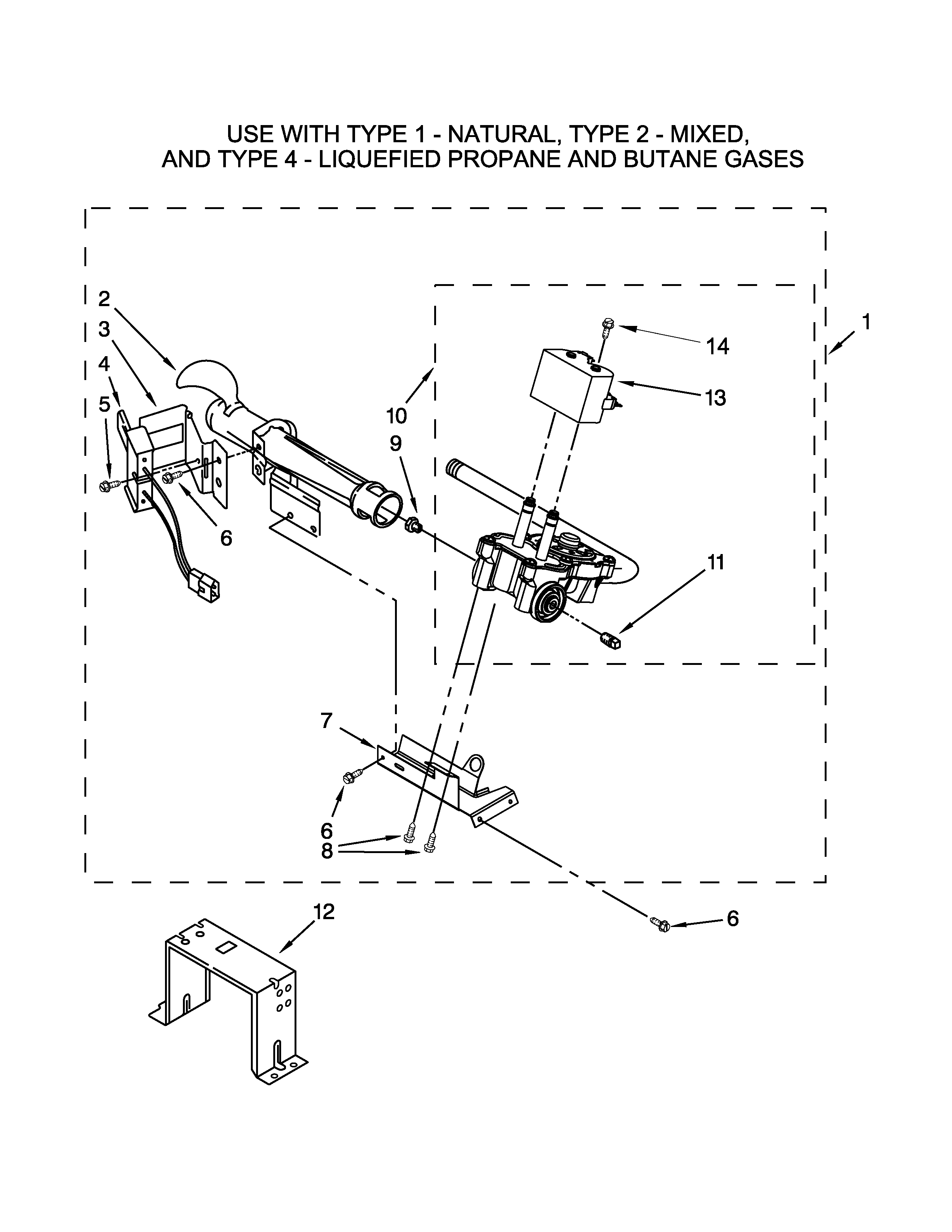 W10336852 BURNER ASSEMBLY PARTS