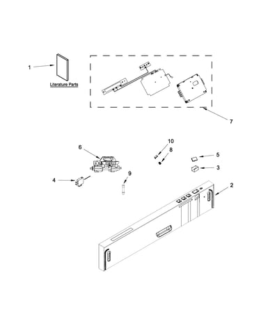 Control panel and latch parts