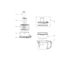 KitchenAid 5KFP1444ACA0 bowl and lid parts diagram