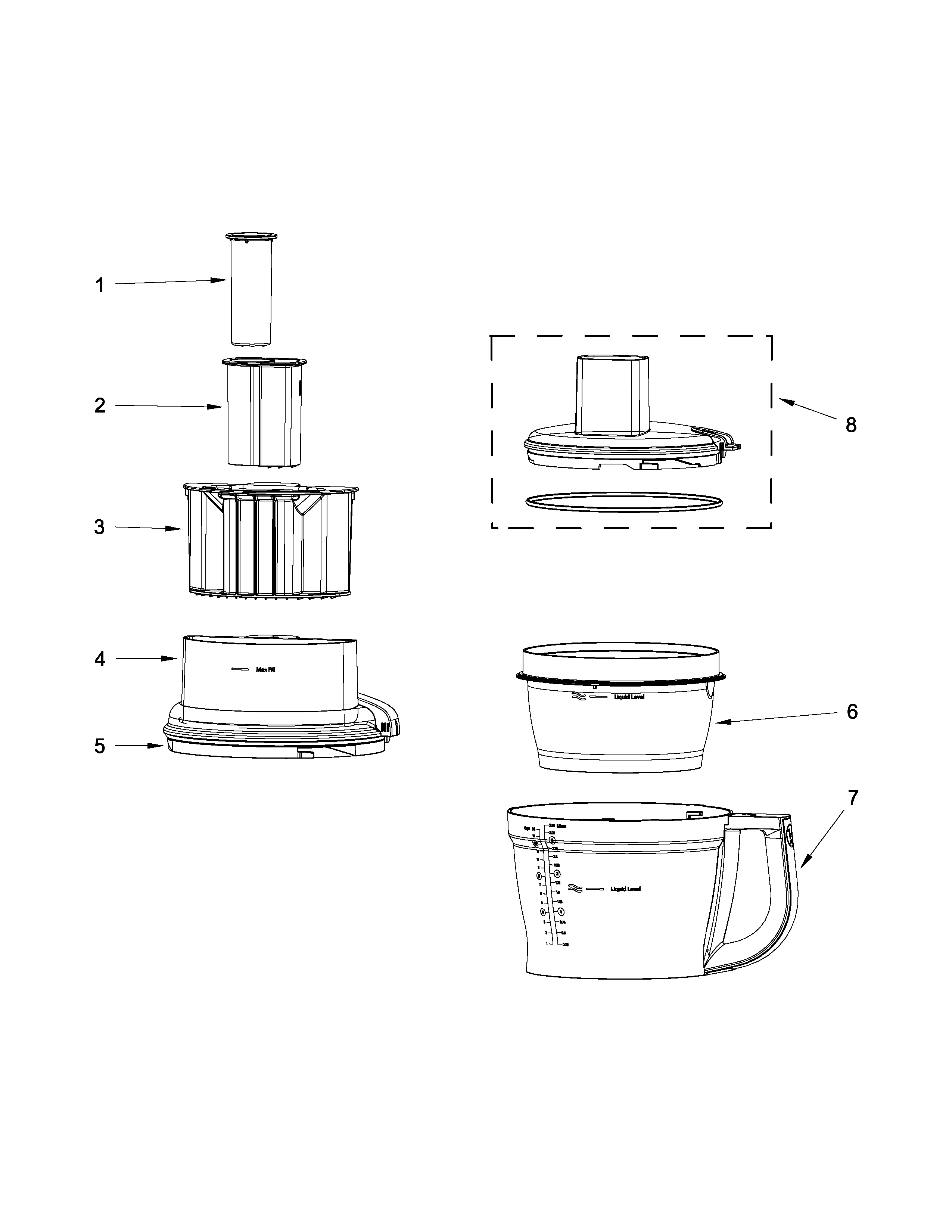 Bowl and lid parts