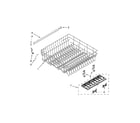 Whirlpool WDF540PADW0 upper rack and track parts diagram