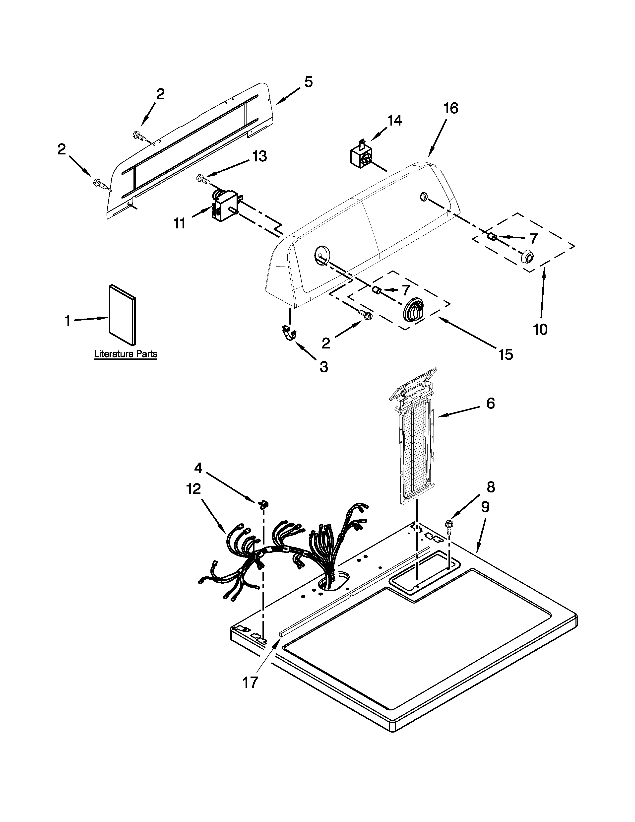 Top and console parts