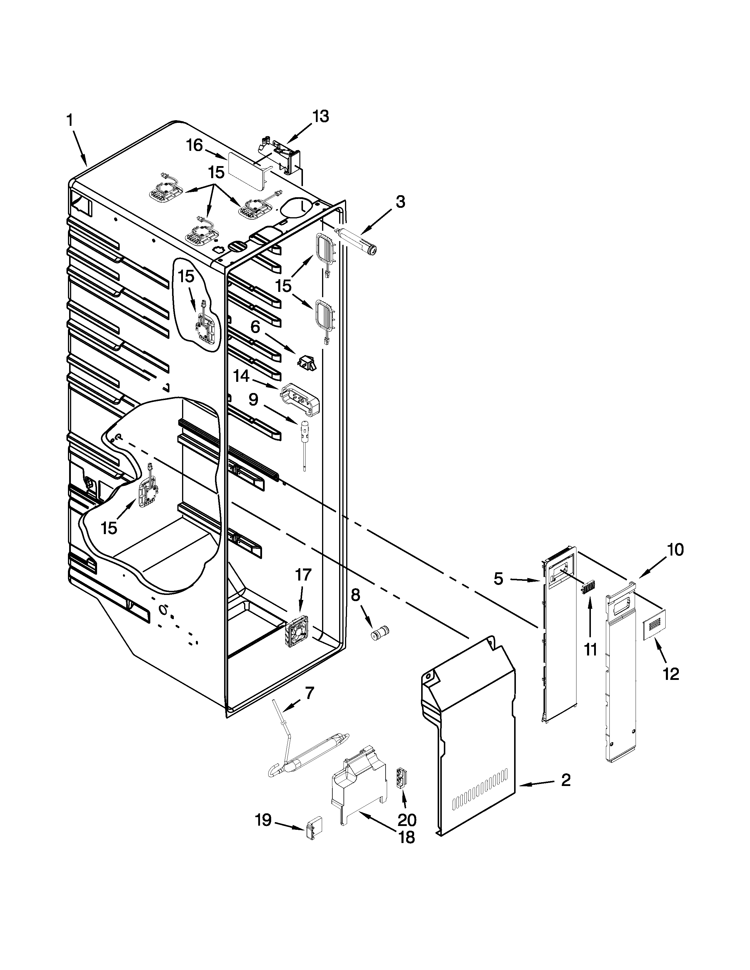 REFRIGERATOR LINER PARTS