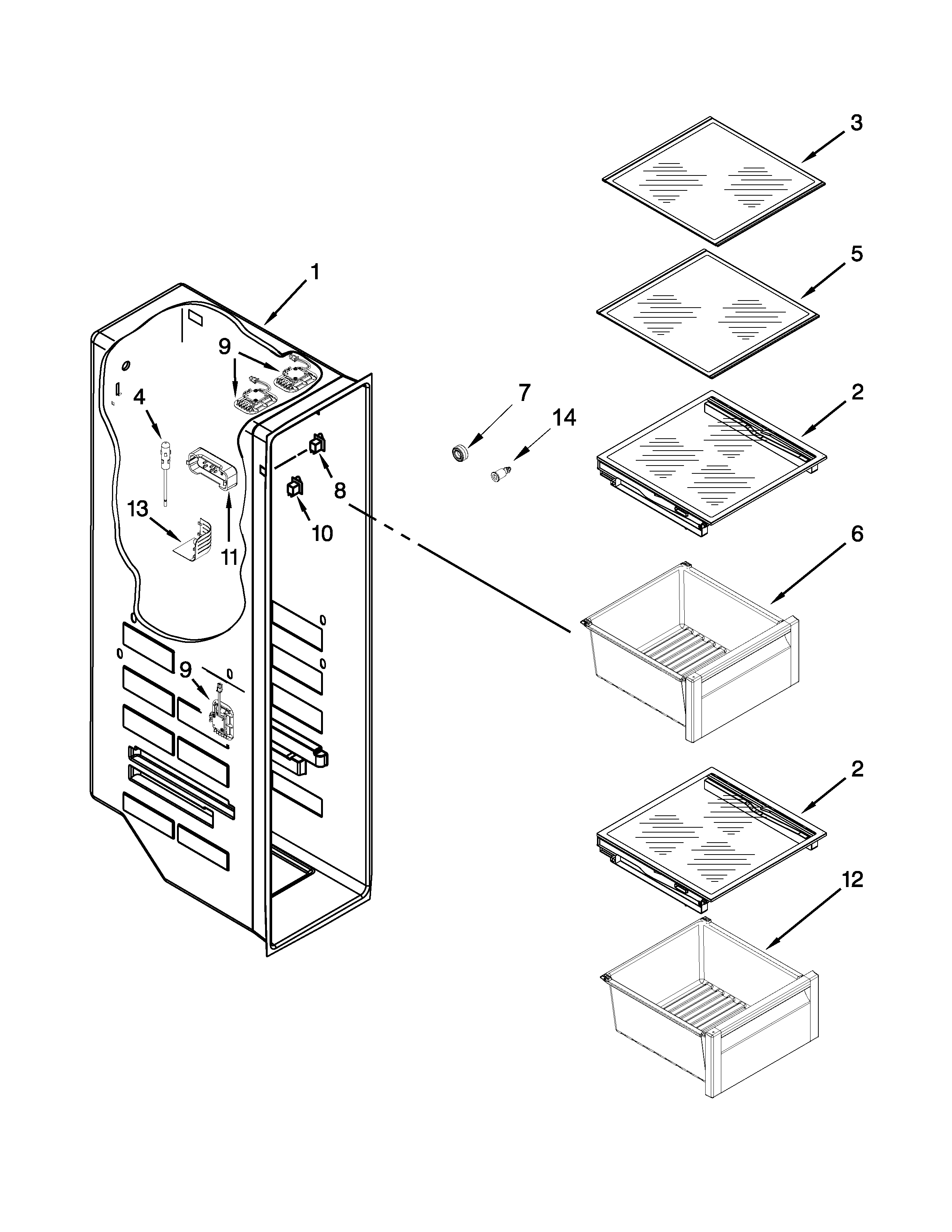 FREEZER LINER PARTS