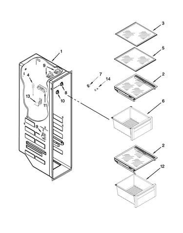 Freezer liner parts