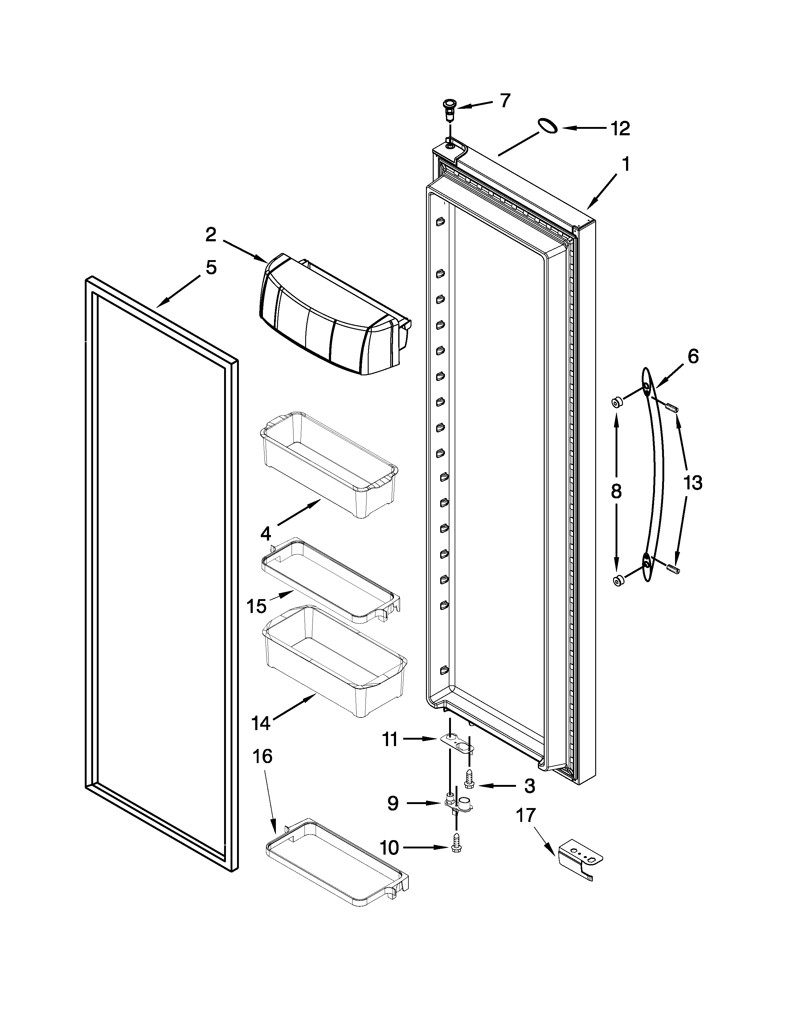 REFRIGERATOR DOOR PARTS