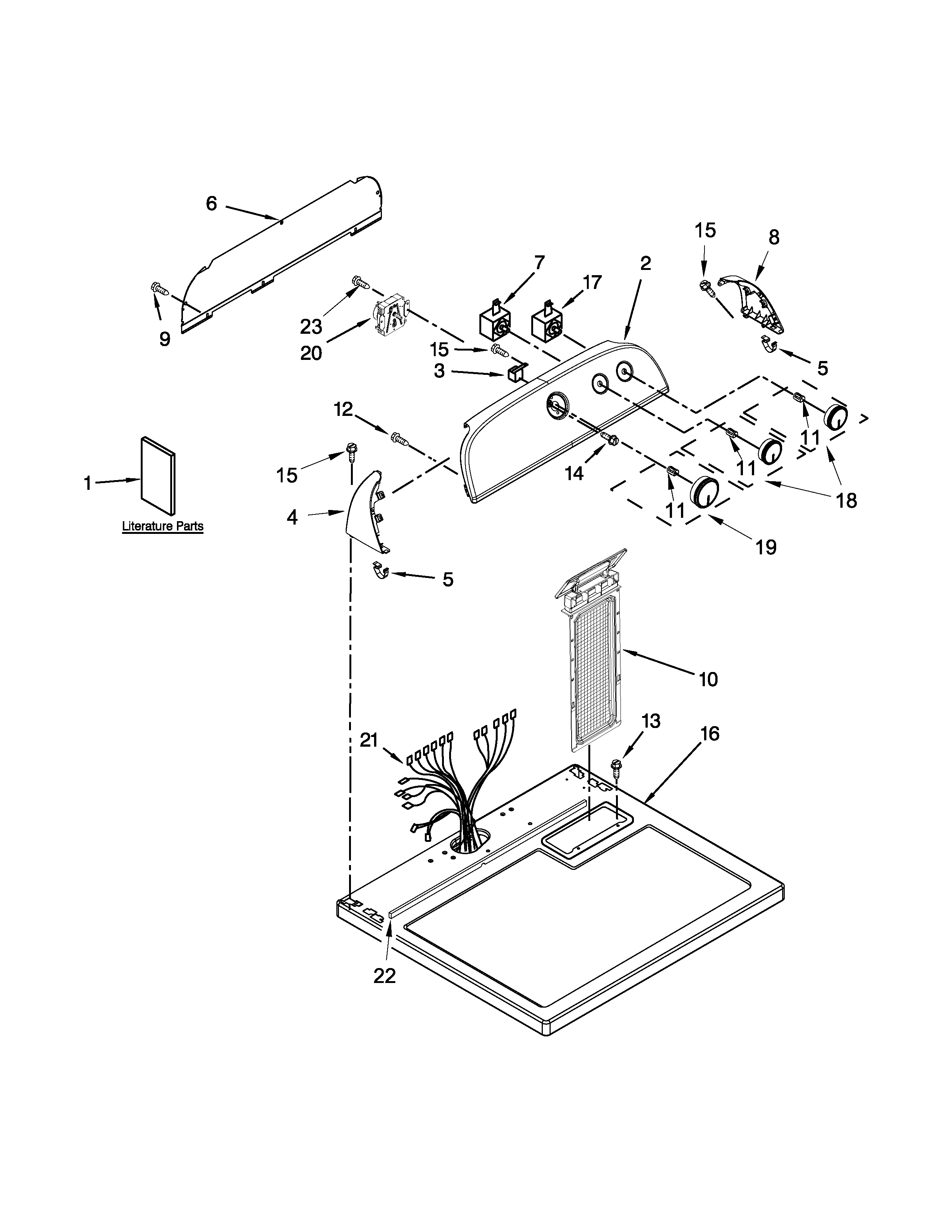 Top and console parts