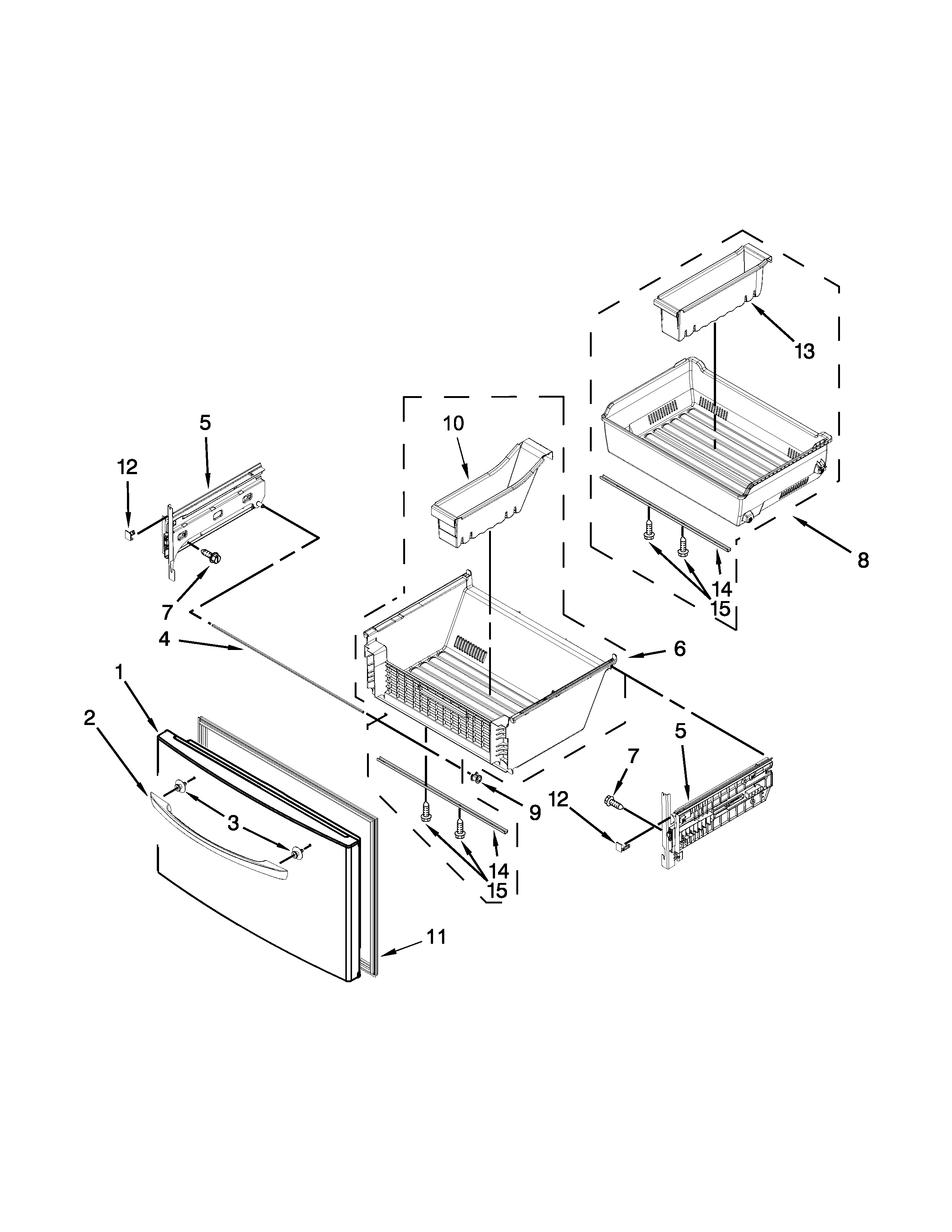 Freezer door parts
