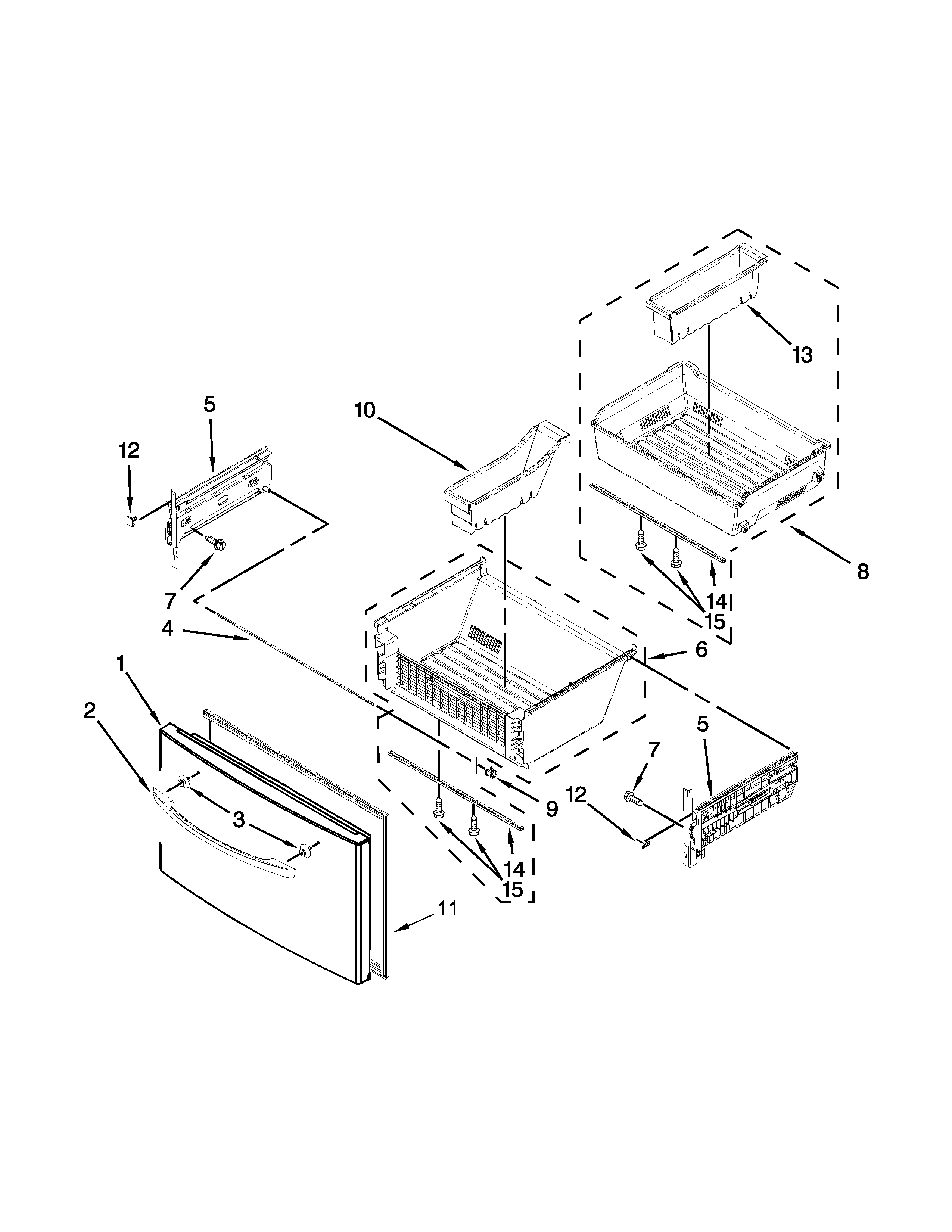 Freezer door parts