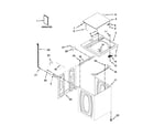 Maytag 3LMVWC400YW3 top and cabinet parts diagram