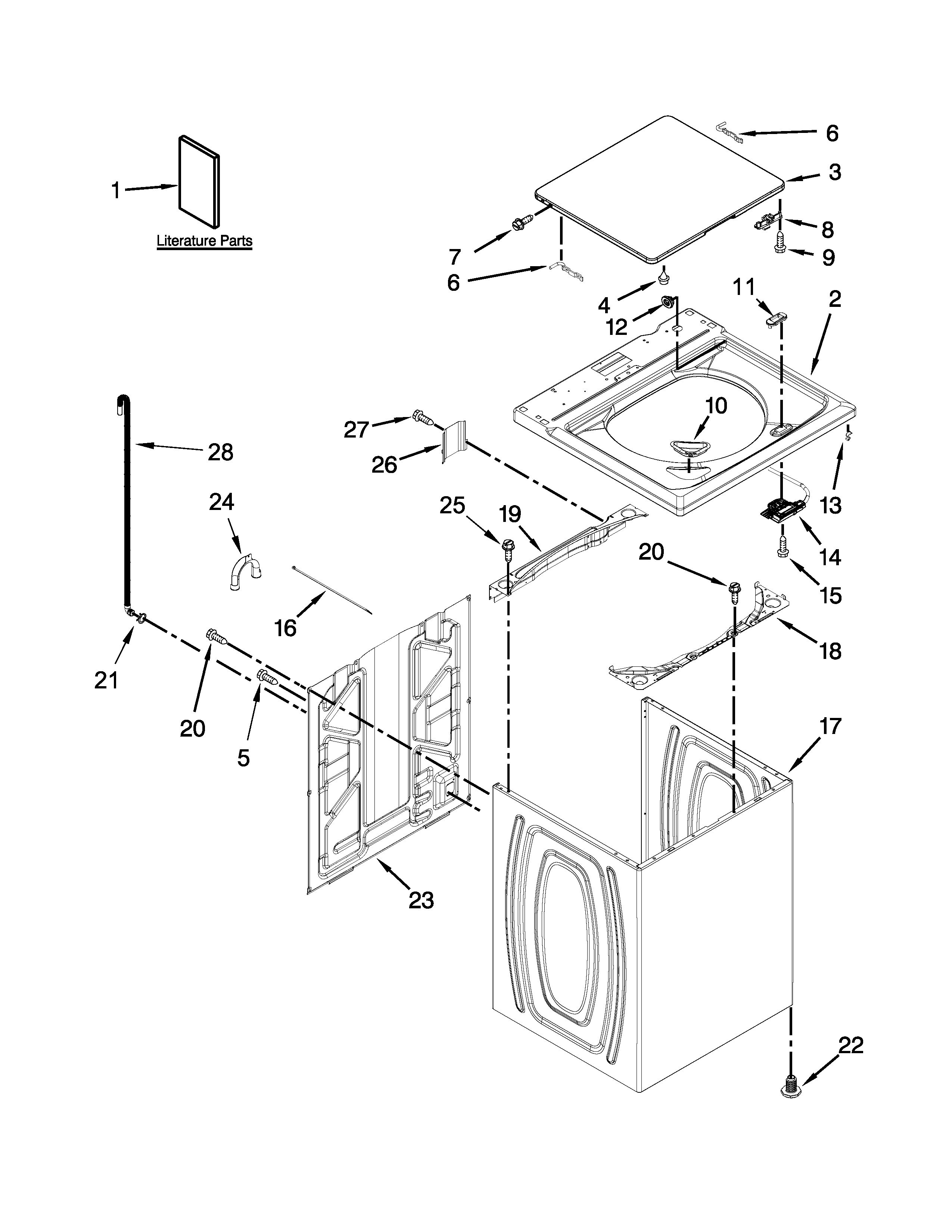 Top and cabinet parts