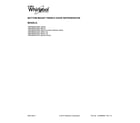 Whirlpool WRF989SDAE03 cover sheet diagram