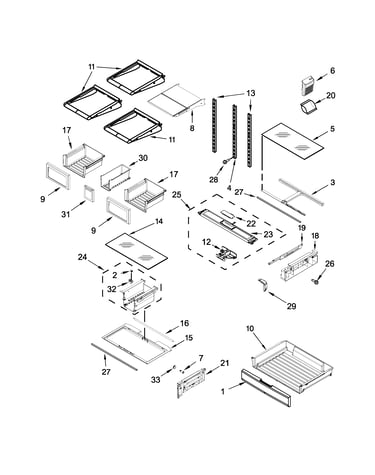 Shelf parts