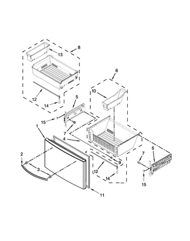 Freezer door parts